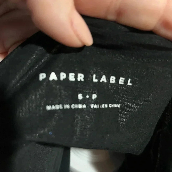 Paper Label black long sleeve oversized top size small - Picture 5 of 8